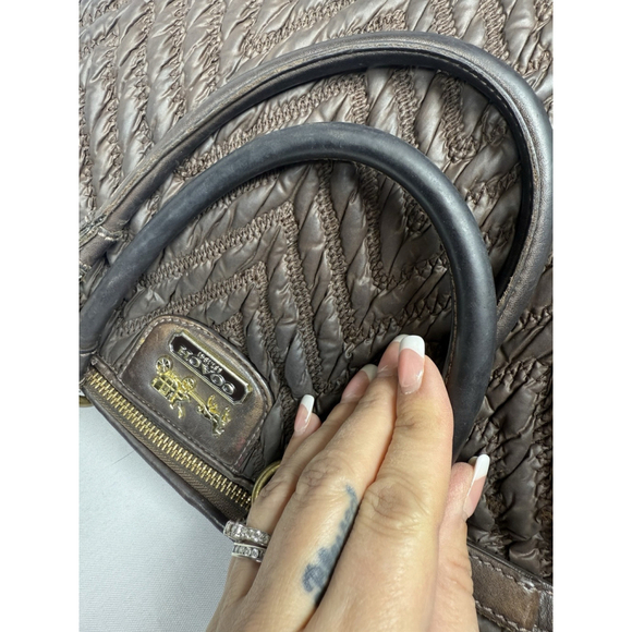 COACH 70Th Anniversary Limited Edition MADISON Satchel Nylon/Leather F1176•18634 - Picture 8 of 16